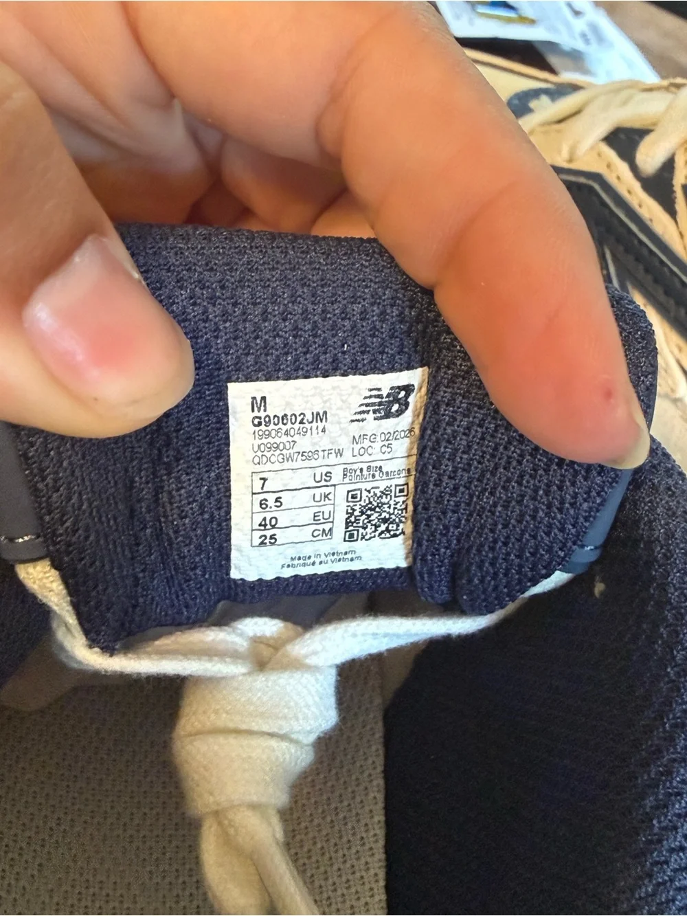 New Balance Kids White and Navy Casual Sneakers